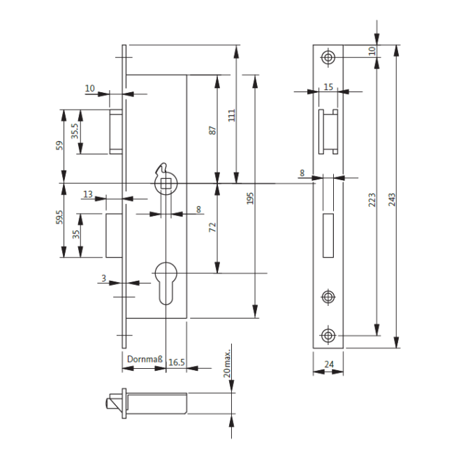 Rohrrahmenschloss 1205
