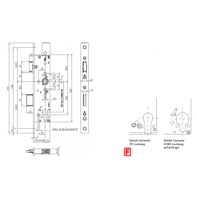 Feuerschutztürschloss 1838