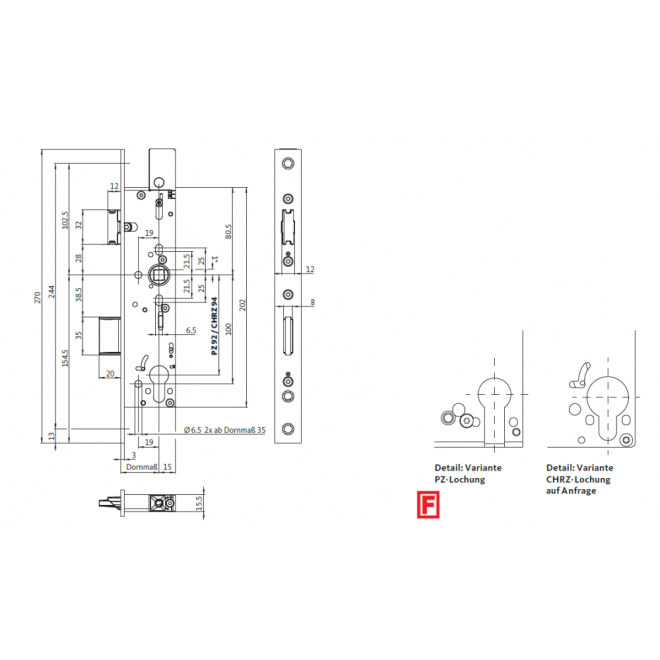 Feuerschutztürschloss 1839
