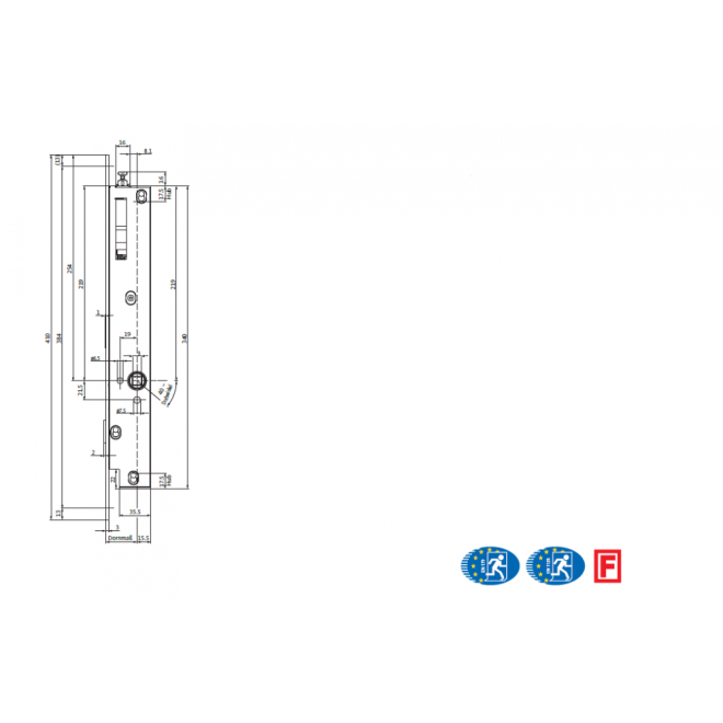 Motorisches Treibriegelschloss 1893