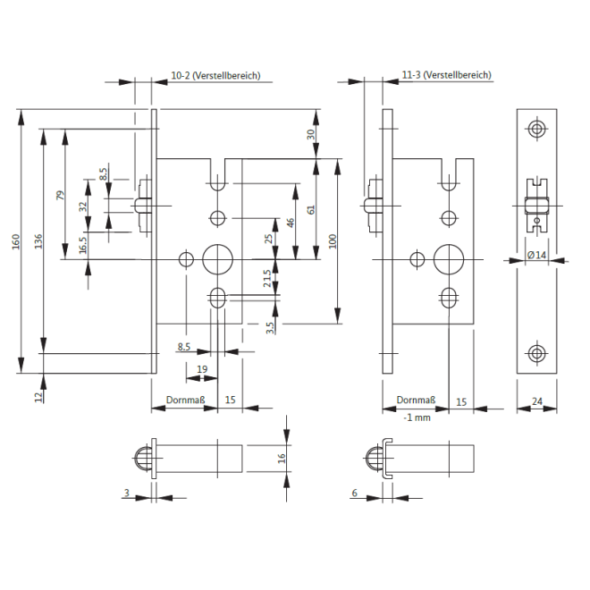 Rollfallenschloss 1305