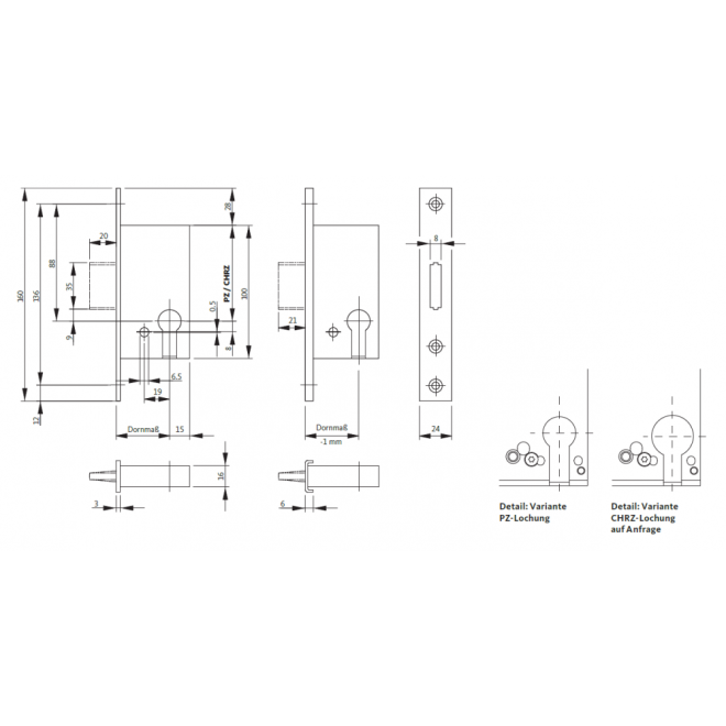 Riegelschloss B 1308